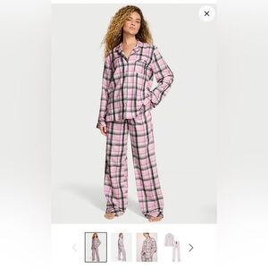 Victoria’s Secret Plaid Flannel Pajama Set Pink Women’s Sz. Sm Short NWOT